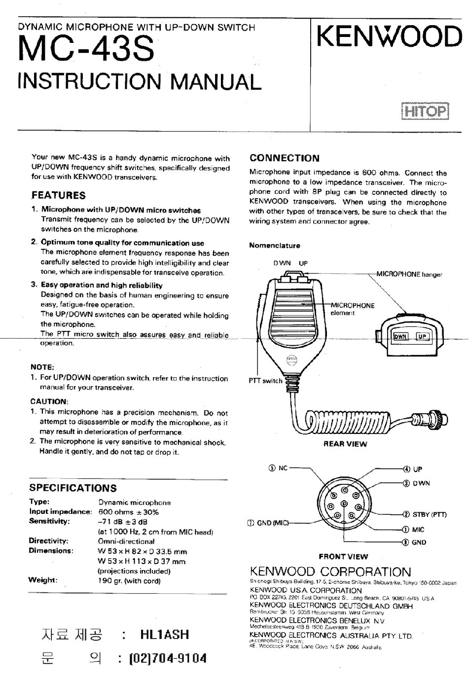 Kenwood Ma 5 Antenna Manual Control